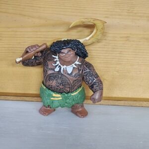 Disney Moana Maui 6" Demigod PVC Figure With Magic Fish Hook By JAKKS